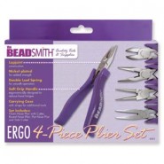 Beadsmith ERGO serie 4 delige tangen set met etui